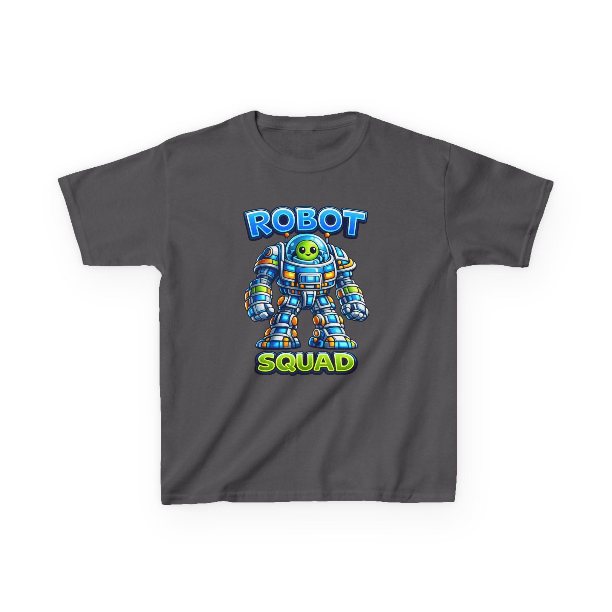 Robot Squad Kids T‑Shirt — Colorful Cute Mech Tee for Boys & Girls
