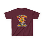Kids BMX T-Shirt — 'Pizza Power' Cute Pizza Character Riding Bike Graphic Tee