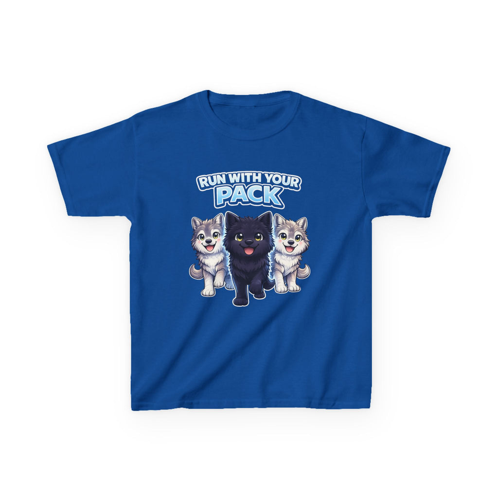 Kids Husky T-Shirt – Run With Your Pack Graphic Tee