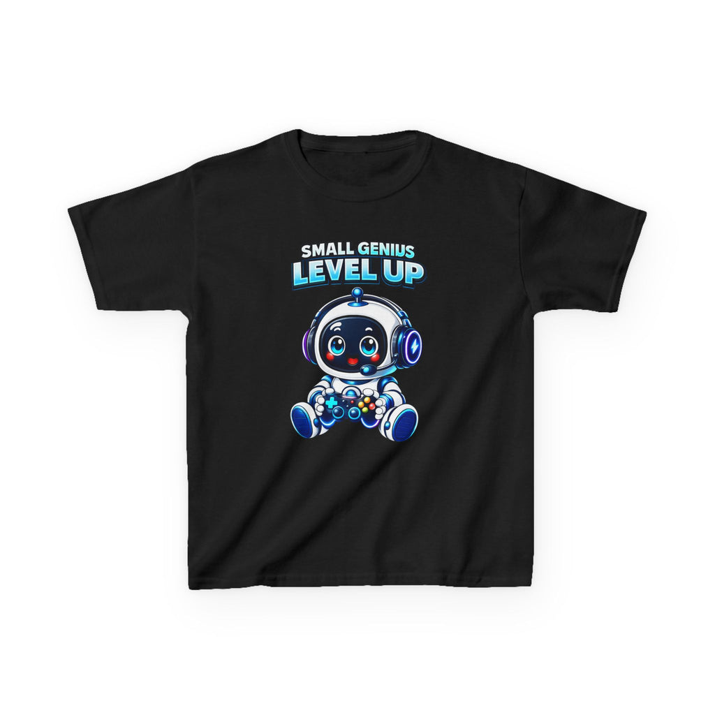 Kids Gaming T-Shirt – Small Genius Level Up Graphic Tee