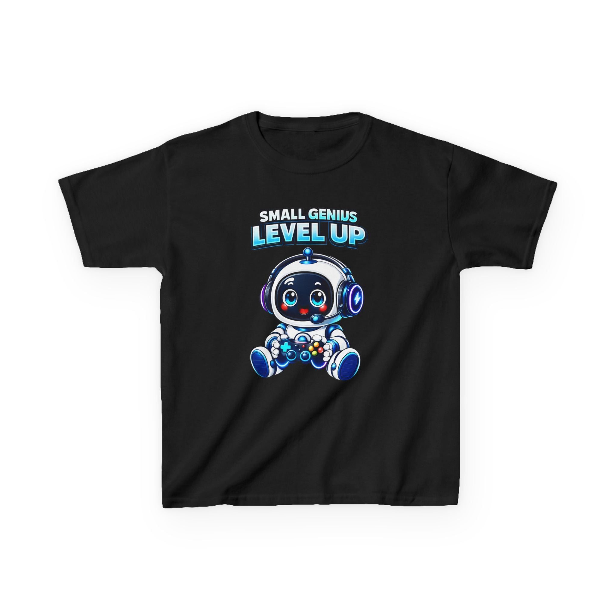 Kids Gaming T-Shirt – Small Genius Level Up Graphic Tee