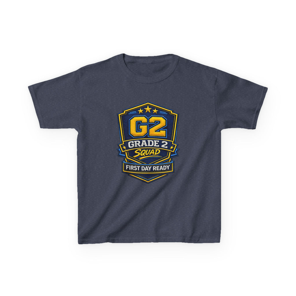 Grade 2 Squad Kids T‑Shirt — "G2 Grade 2 Squad: First Day Ready" Back‑to‑School Tee