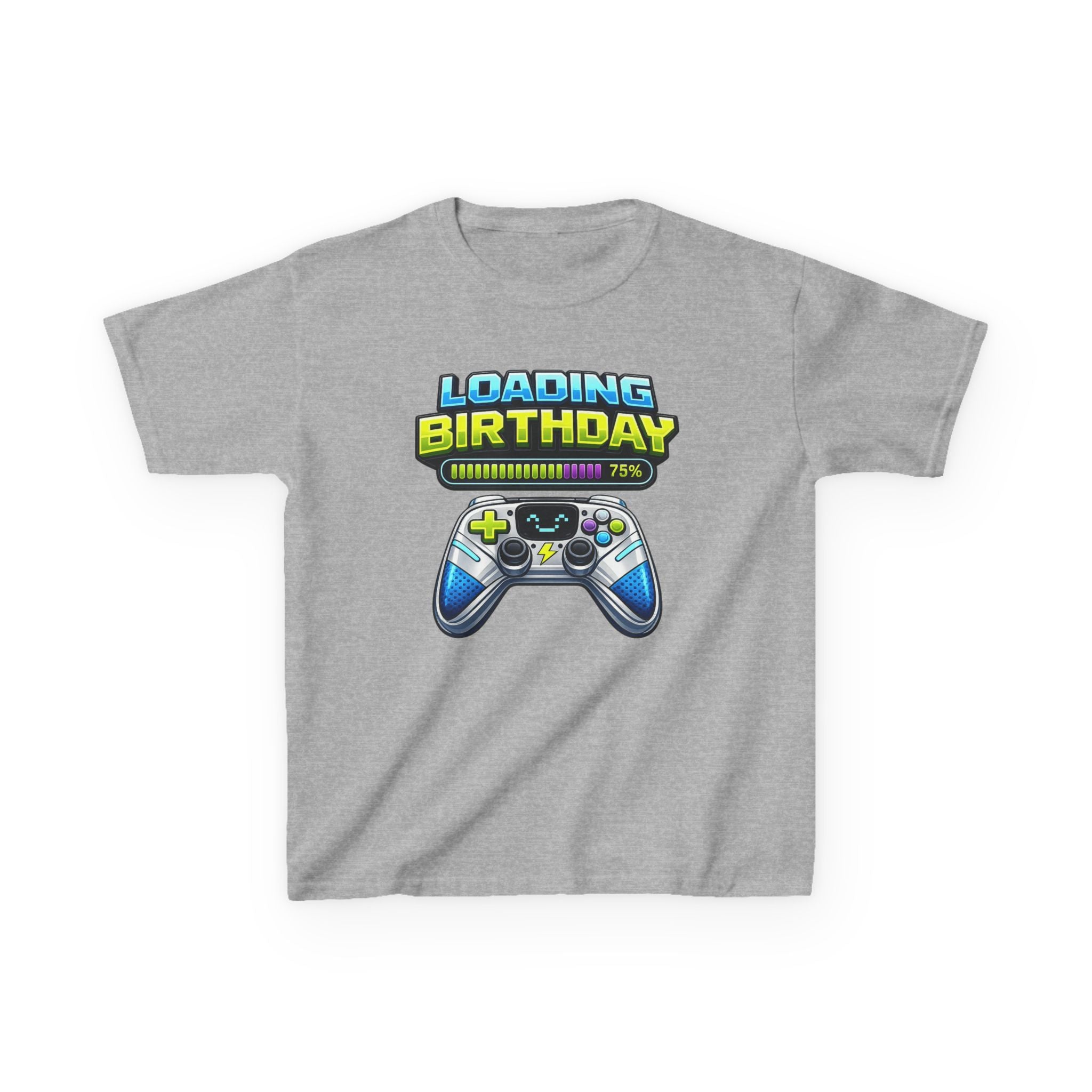 Kids Loading Birthday T-Shirt — 'Loading Birthday' Video Game Controller Graphic Tee