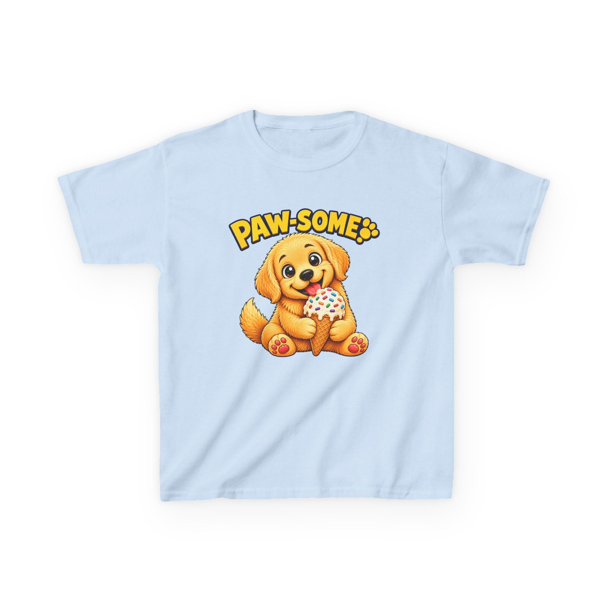 Kids Tee — "Paw-some" Puppy Graphic