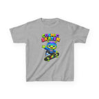 Kids Cosmic Skater T-Shirt — 'Cosmic Skater' Colorful Alien Skateboard Graphic Tee