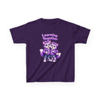 Kids Fox T-Shirt — 'Learning Together' Purple Fox Friends Graphic Tee