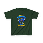 Kids Birthday T-Shirt — 'Let's Celebrate It's My Birthday!' Cartoon Party Graphic Tee