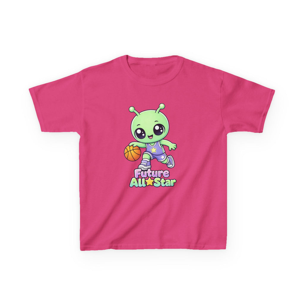 Kids Alien T-Shirt — 'Future All-Star' Alien Basketball Graphic Tee