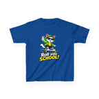 Kids T‑Shirt — 'Roll into School!' Skateboard Cat Back-to-School Tee