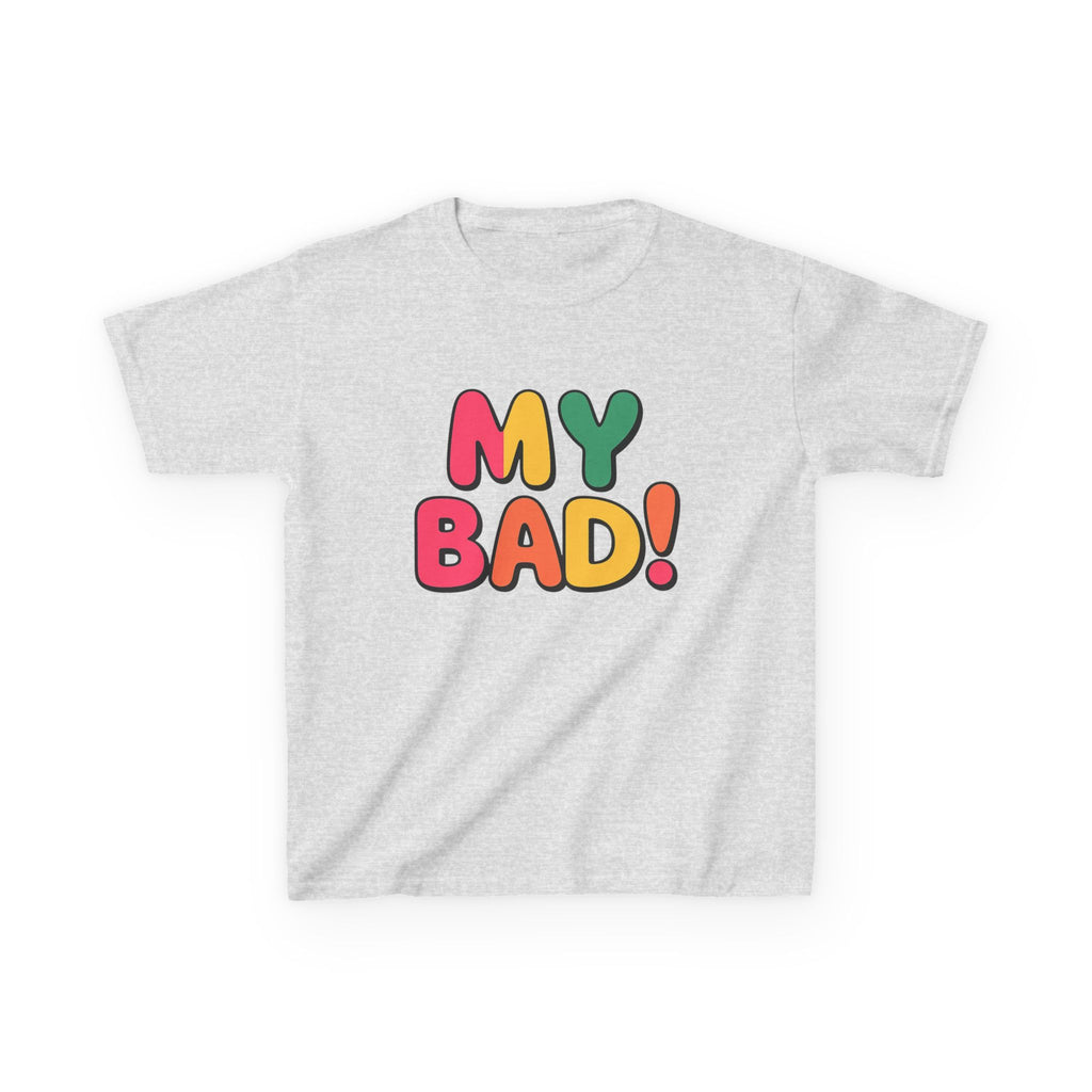 Kids Funny T-Shirt — 'My Bad!' Colorful Retro Graphic Tee