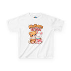 Kidxtr™ Kids Bear & Bunny T-Shirt — 'My Happy Is You' Cute Animal Graphic Tee