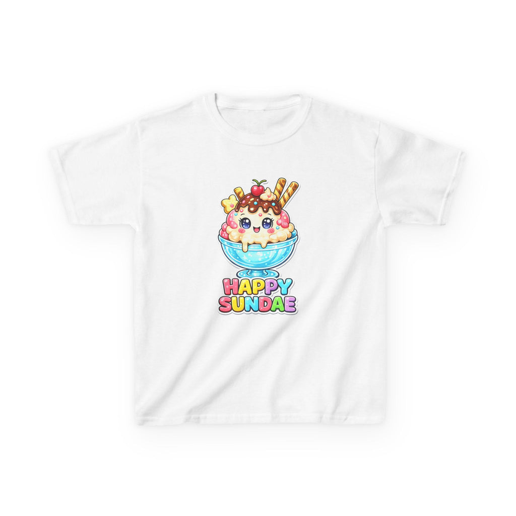 Kids Ice Cream T-Shirt — 'Happy Sundae' Kawaii Graphic Tee