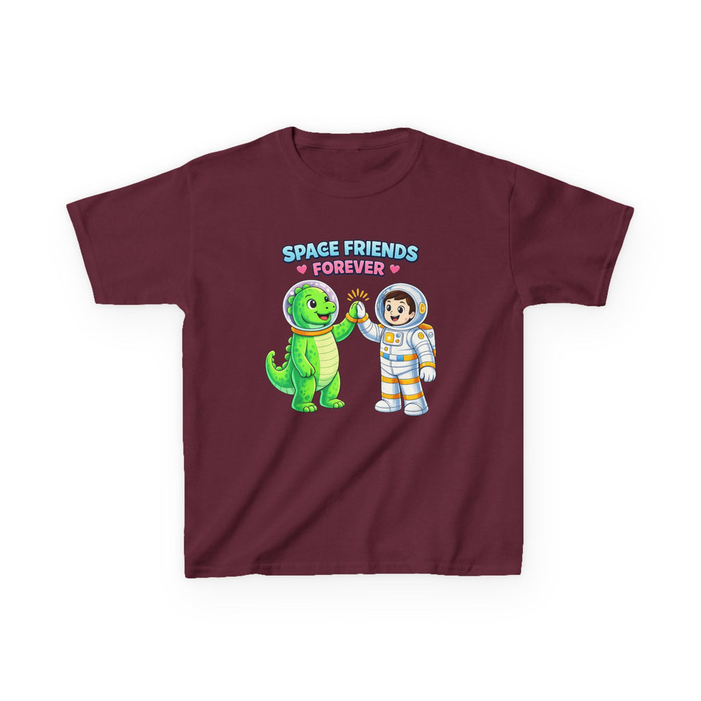 Kids Tee — "Space Friends Forever" Astronaut & Alien Graphic