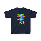 Kids Cosmic Skater T-Shirt — 'Cosmic Skater' Colorful Alien Skateboard Graphic Tee