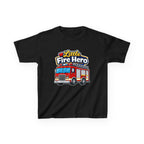 Kids Firefighter T-Shirt — 'Little Fire Hero' Firetruck Graphic Tee
