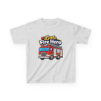 Kids Firefighter T-Shirt — 'Little Fire Hero' Firetruck Graphic Tee