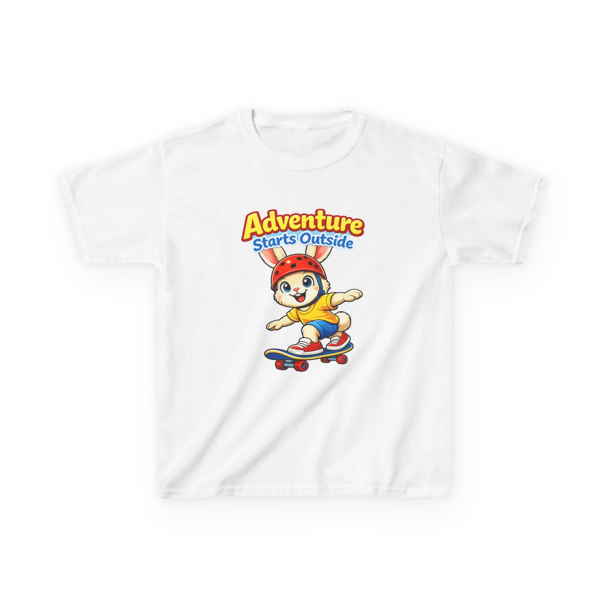 Kids Rabbit T-Shirt — 'Skate or Hop' Skateboarding Rabbit Graphic Tee