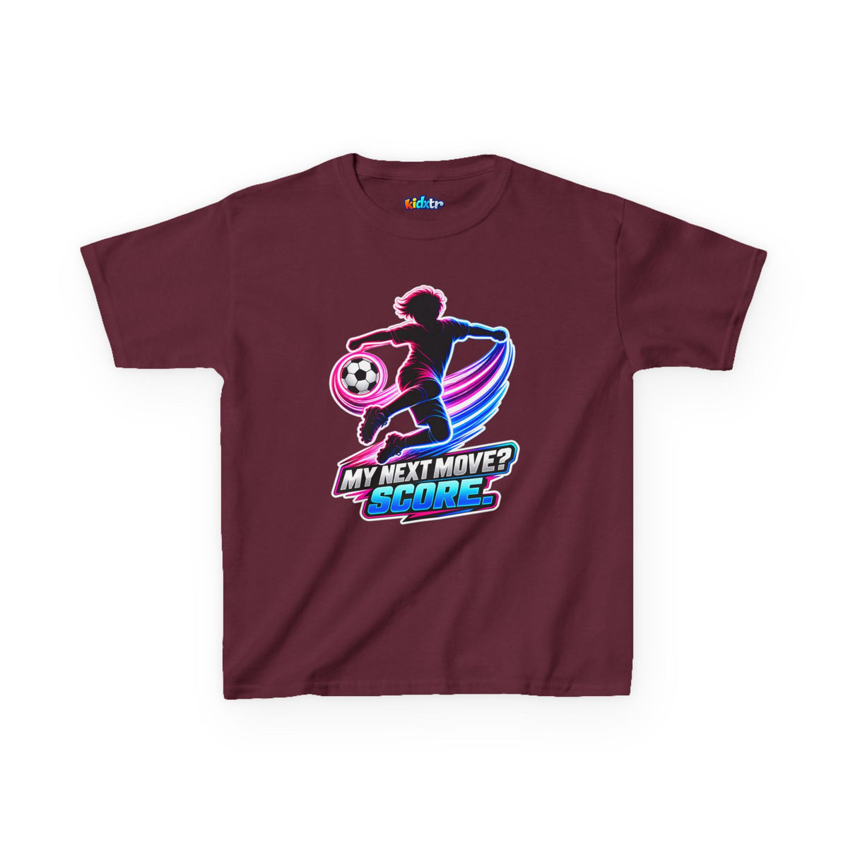 Kidxtr™ Kids Soccer T-Shirt — 'My Next Move? Score.' Soccer Graphic Tee