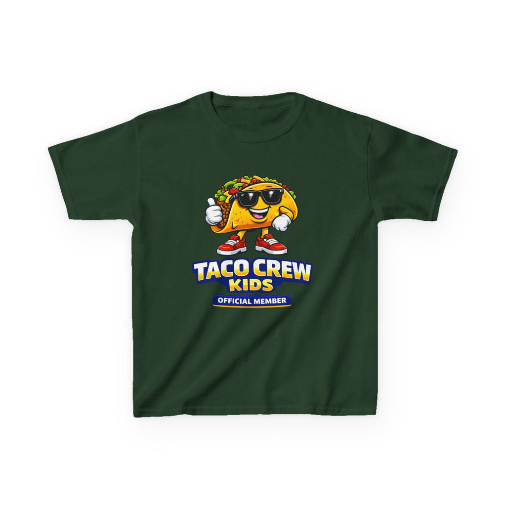 Kids T-Shirt — 'Taco Crew Kids: Official Member' Cute Taco Graphic Tee