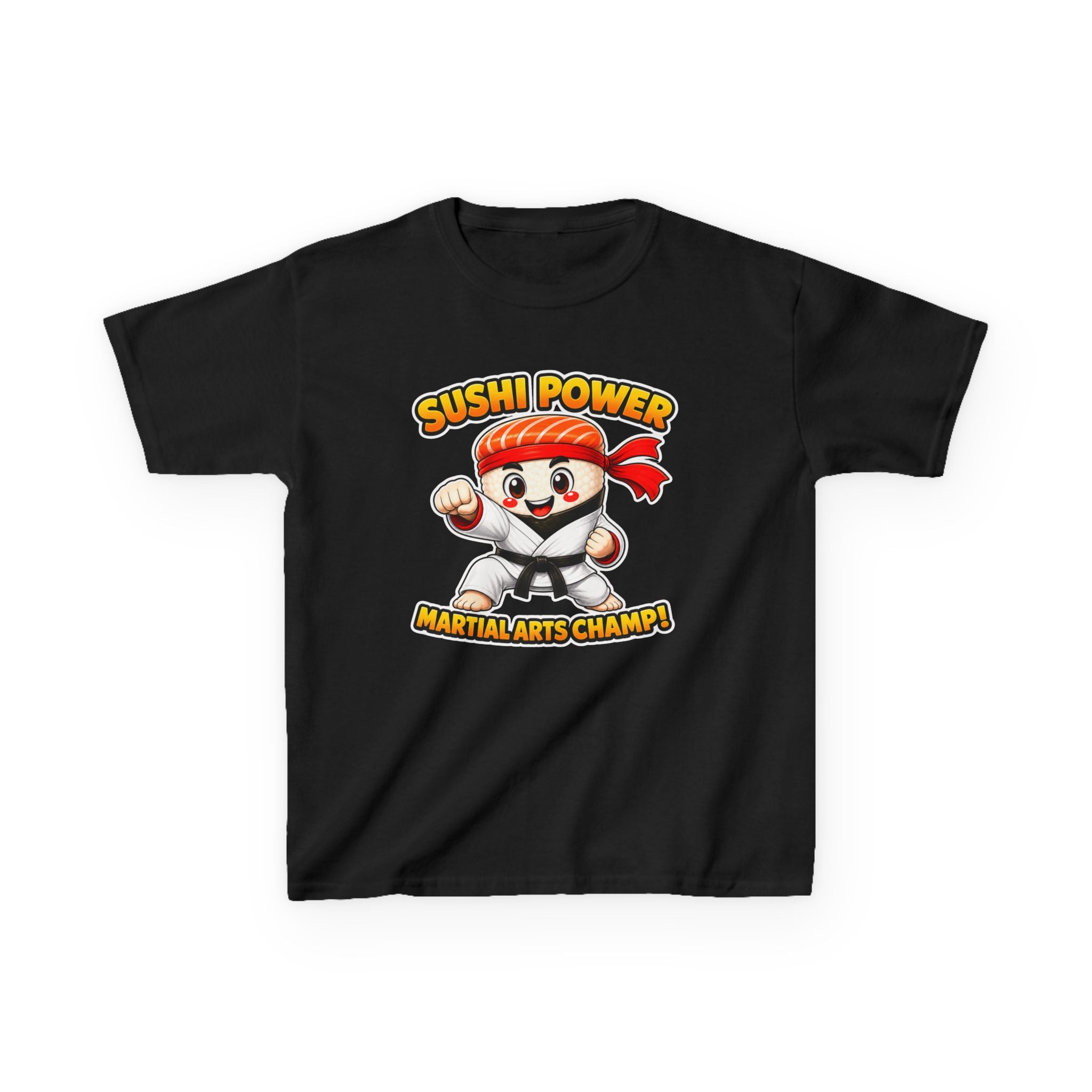 Kids Martial Arts T-Shirt — 'Sushi Power' Karate Champion Graphic Tee