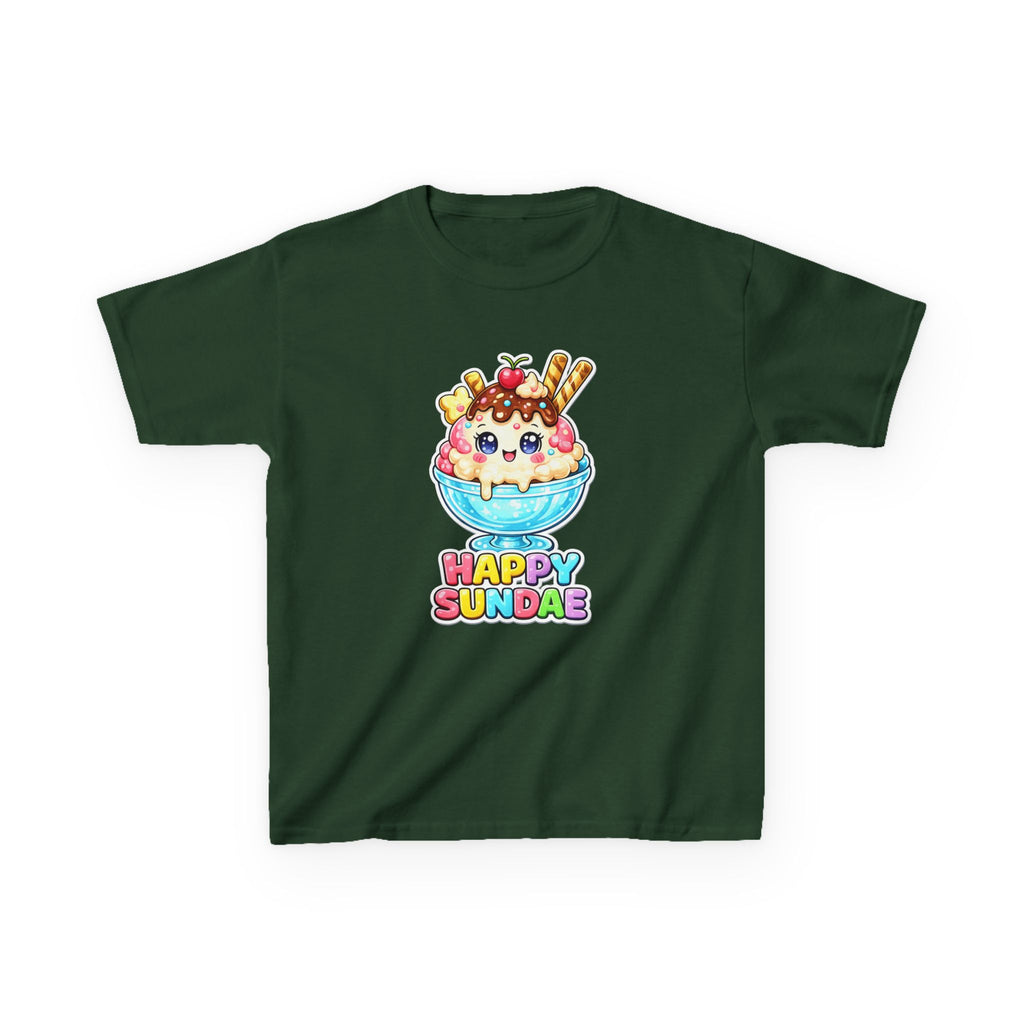 Kids Ice Cream T-Shirt — 'Happy Sundae' Kawaii Graphic Tee