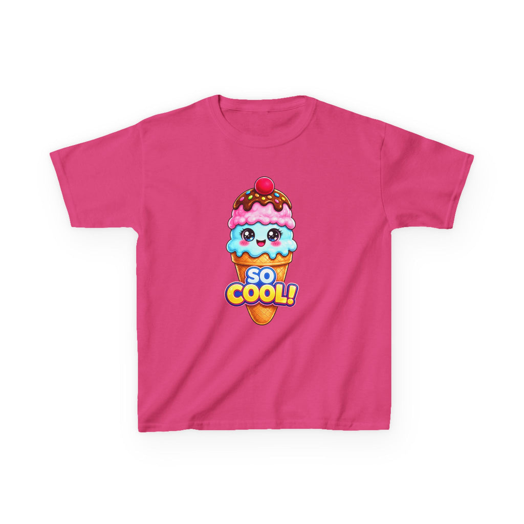 Kids Ice Cream T-Shirt — 'So Cool!' Kawaii Ice Cream Cone Graphic Tee