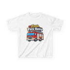 Kids Firefighter T-Shirt — 'Little Fire Hero' Firetruck Graphic Tee
