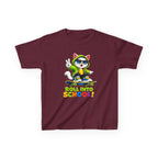 Kids Skateboard Cat T-Shirt — 'Roll Into School' Back-to-School Graphic Tee