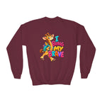 Kidxtr™ Kids Giraffe Sweatshirt — 'I Bring My Brave' Graphic Crewneck