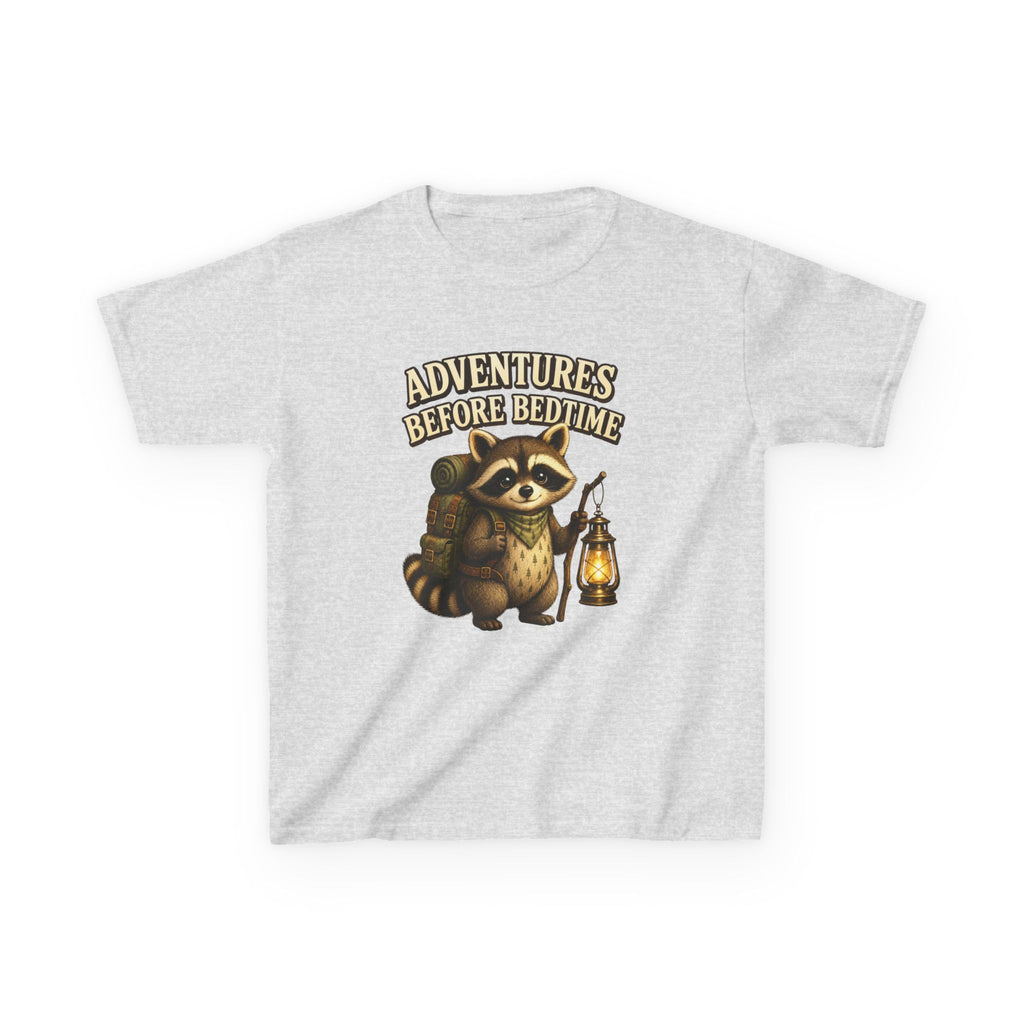 Kids Raccoon T-Shirt — 'Adventures Before Bedtime' Lantern Graphic Tee