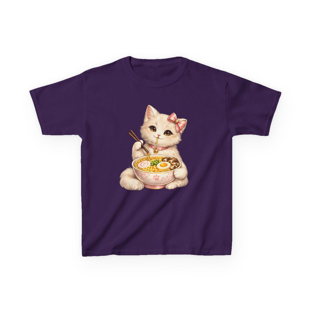 Kids Ramen T-Shirt — 'Ramen Lover' Cute Kitten Eating Ramen Graphic Tee