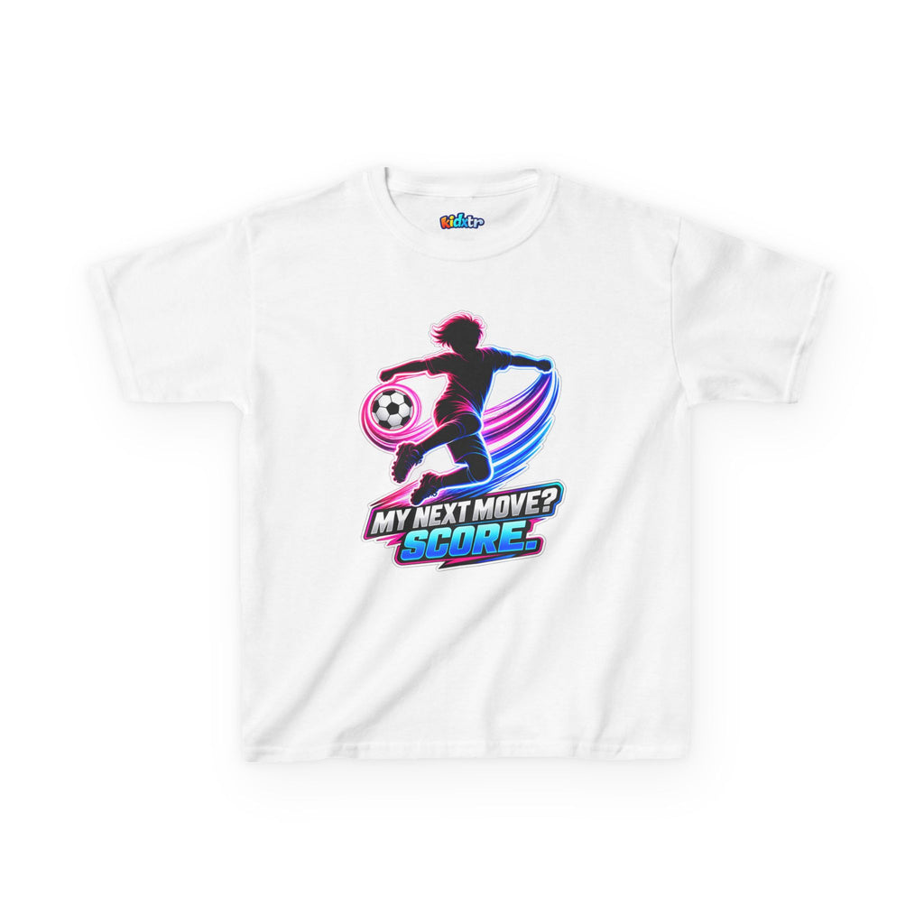 Kidxtr™ Kids Soccer T-Shirt — 'My Next Move? Score.' Soccer Graphic Tee