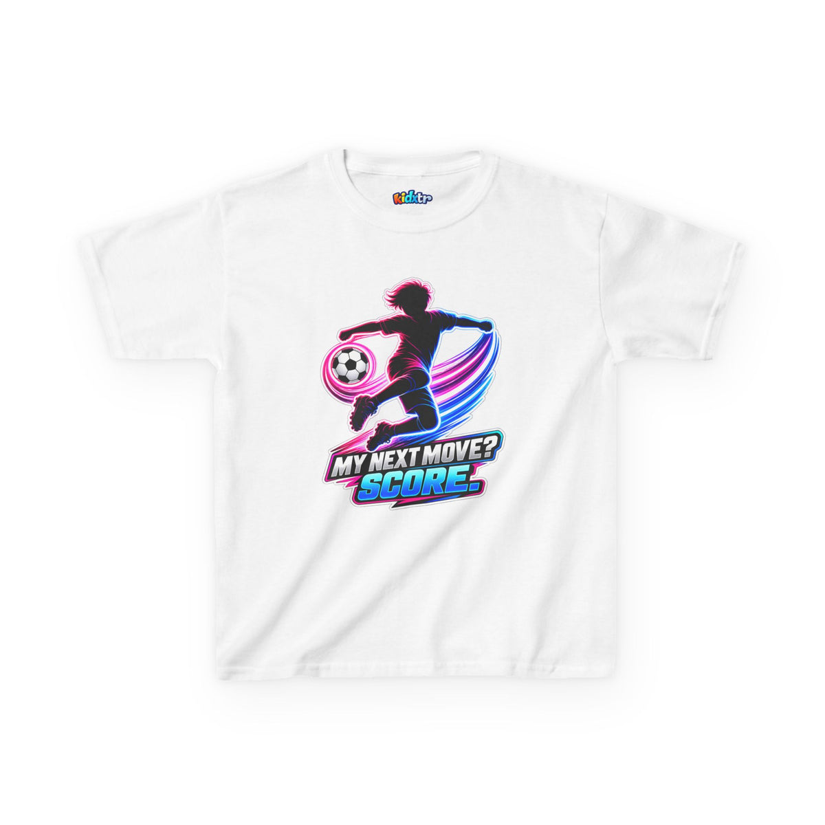 Kidxtr™ Kids Soccer T-Shirt — 'My Next Move? Score.' Soccer Graphic Tee