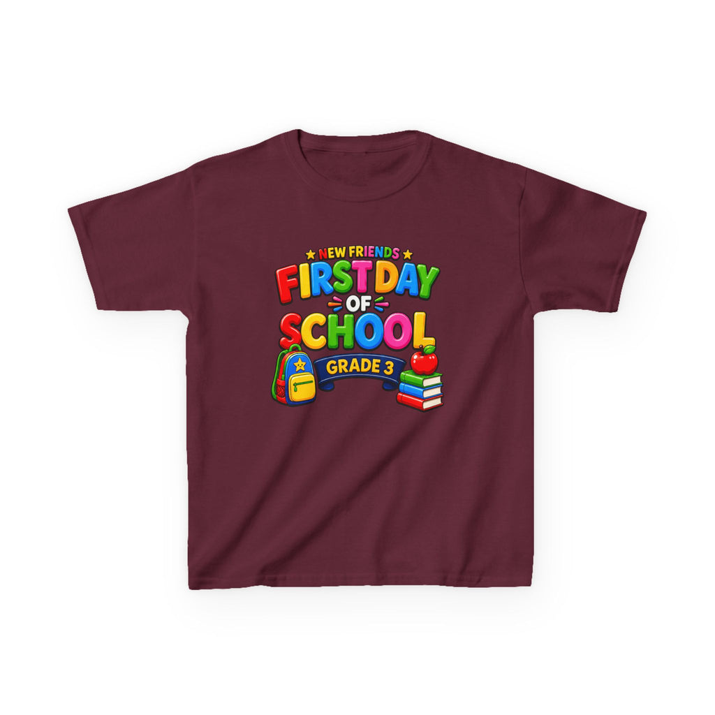 Kids School T-Shirt — 'Grade 3' First Day of School Back-to-School Graphic Tee