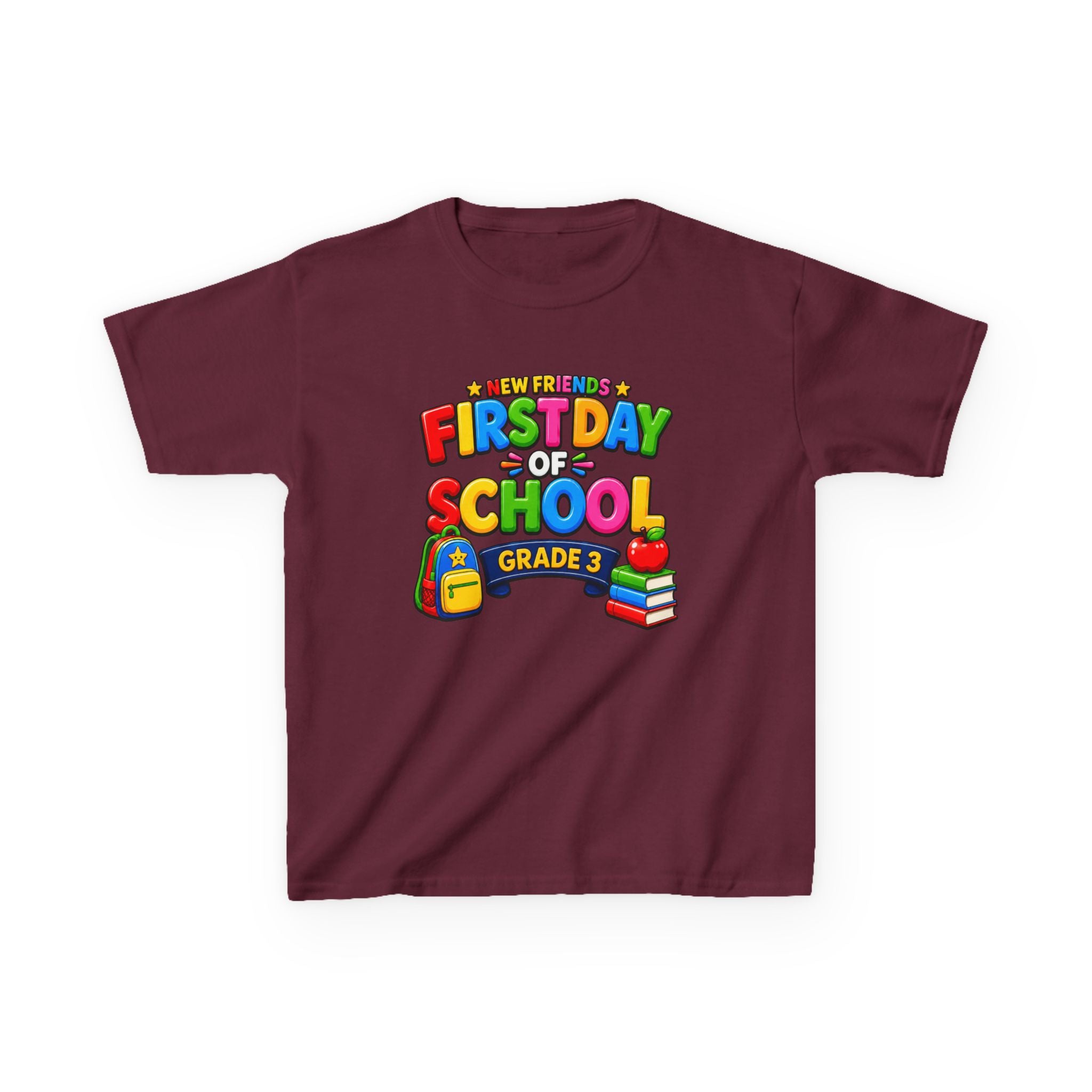Kids School T-Shirt — 'Grade 3' First Day of School Back-to-School Graphic Tee