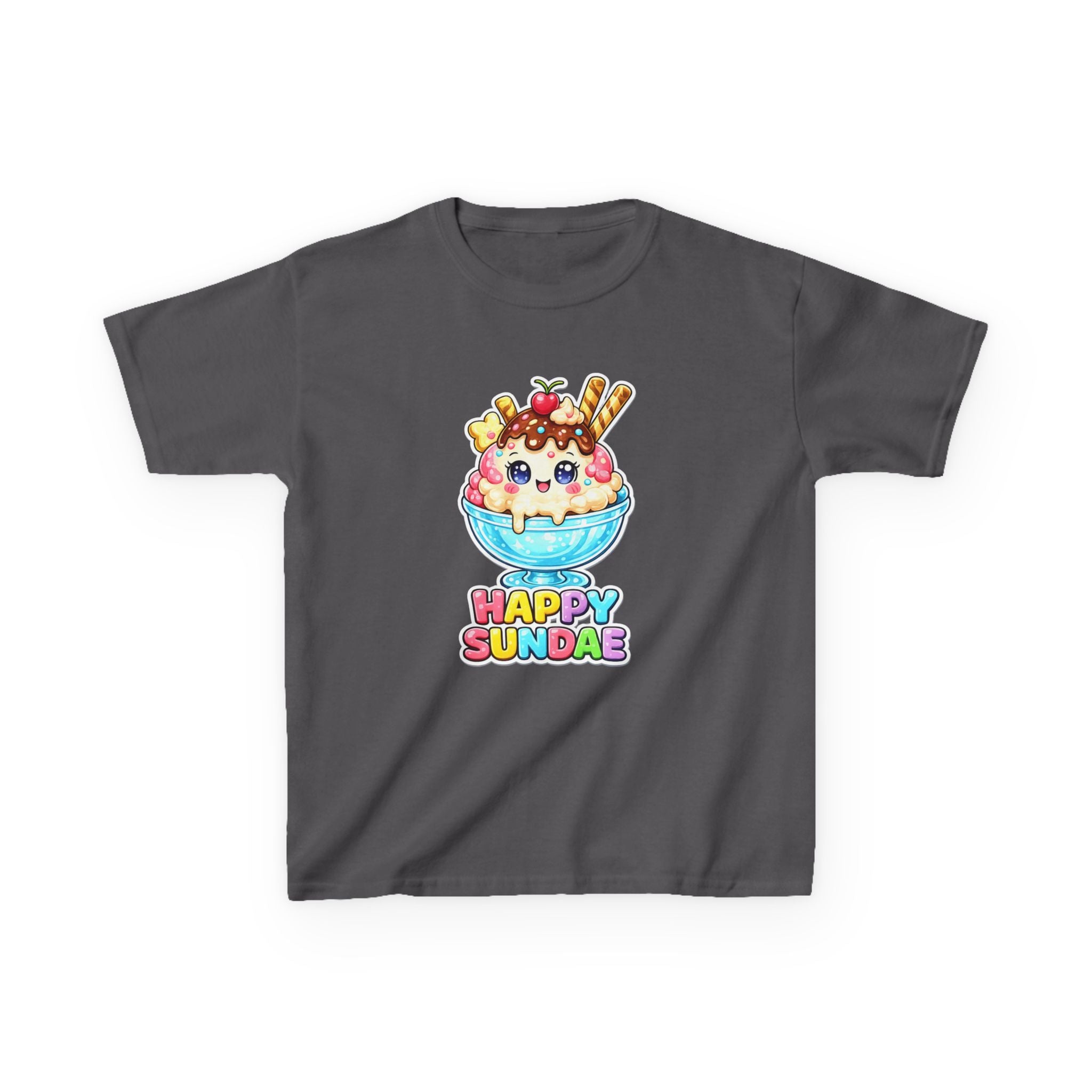 Kids Ice Cream T-Shirt — 'Happy Sundae' Kawaii Graphic Tee