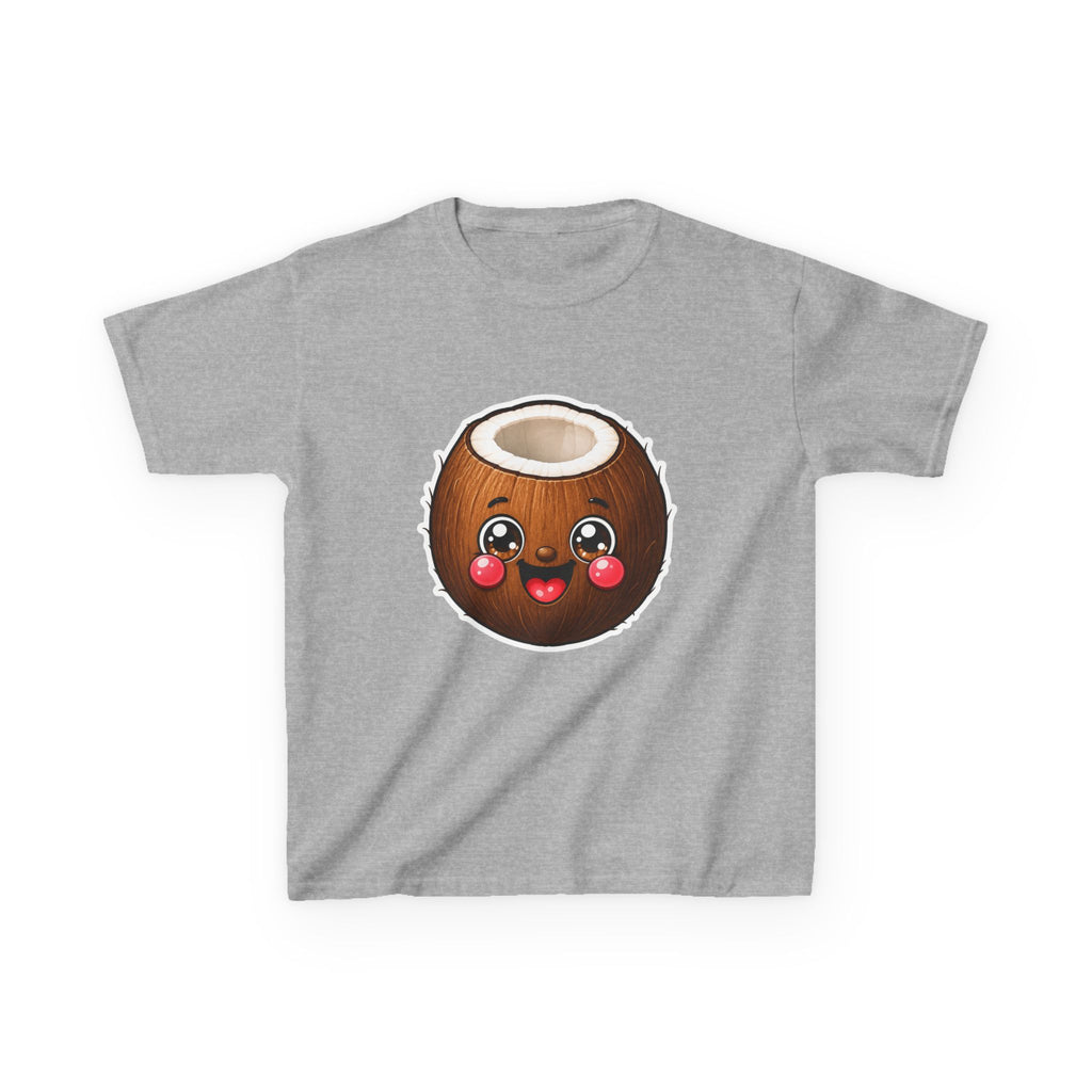 Kids Coconut T-Shirt — 'Tropical Vibes' Cute Kawaii Coconut Fruit Graphic Tee
