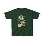 Kids T‑Shirt — 'Roll into School!' Skateboard Cat Back-to-School Tee