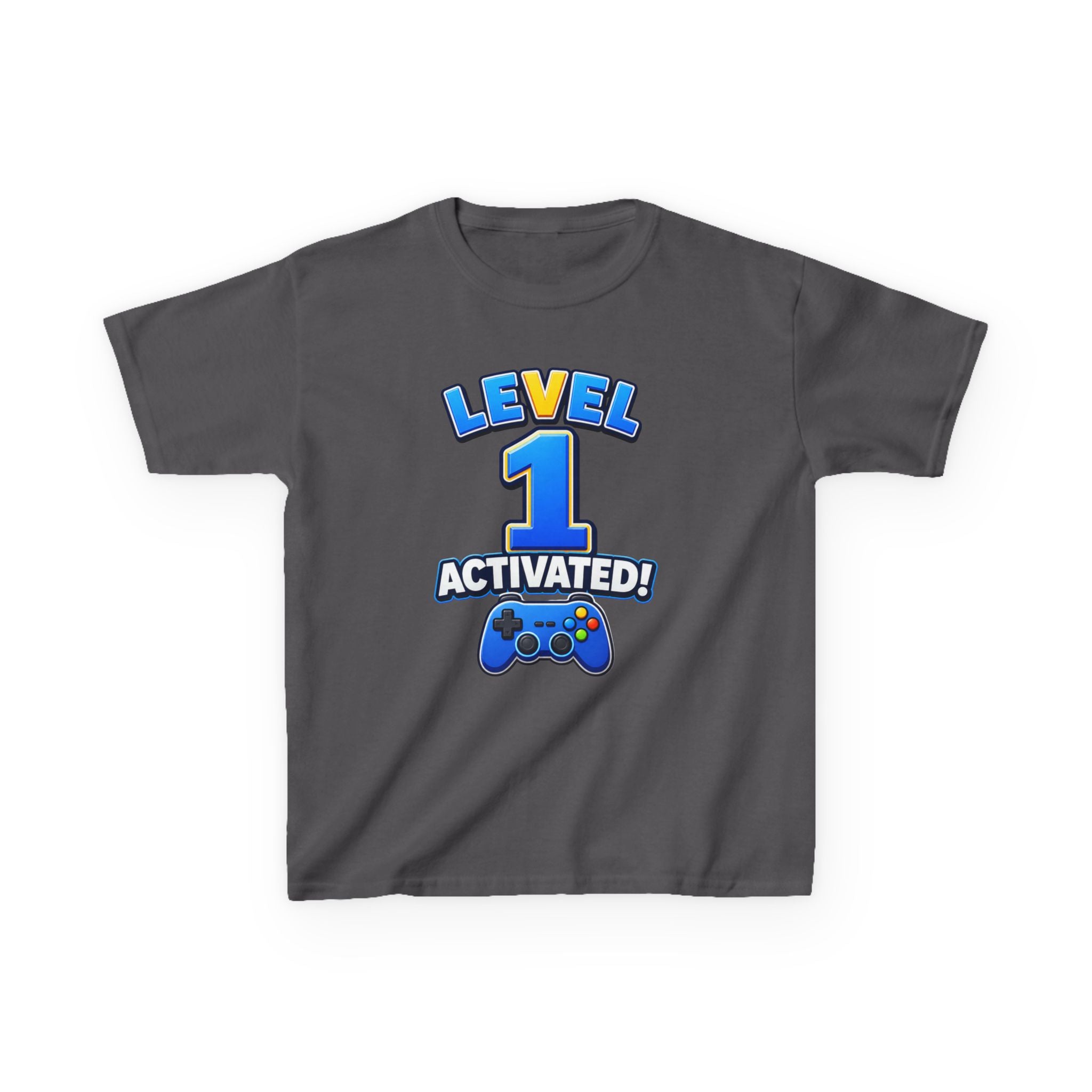 Kids Birthday T-Shirt — 'Level 1 Activated!' Birthday Gaming Graphic Tee