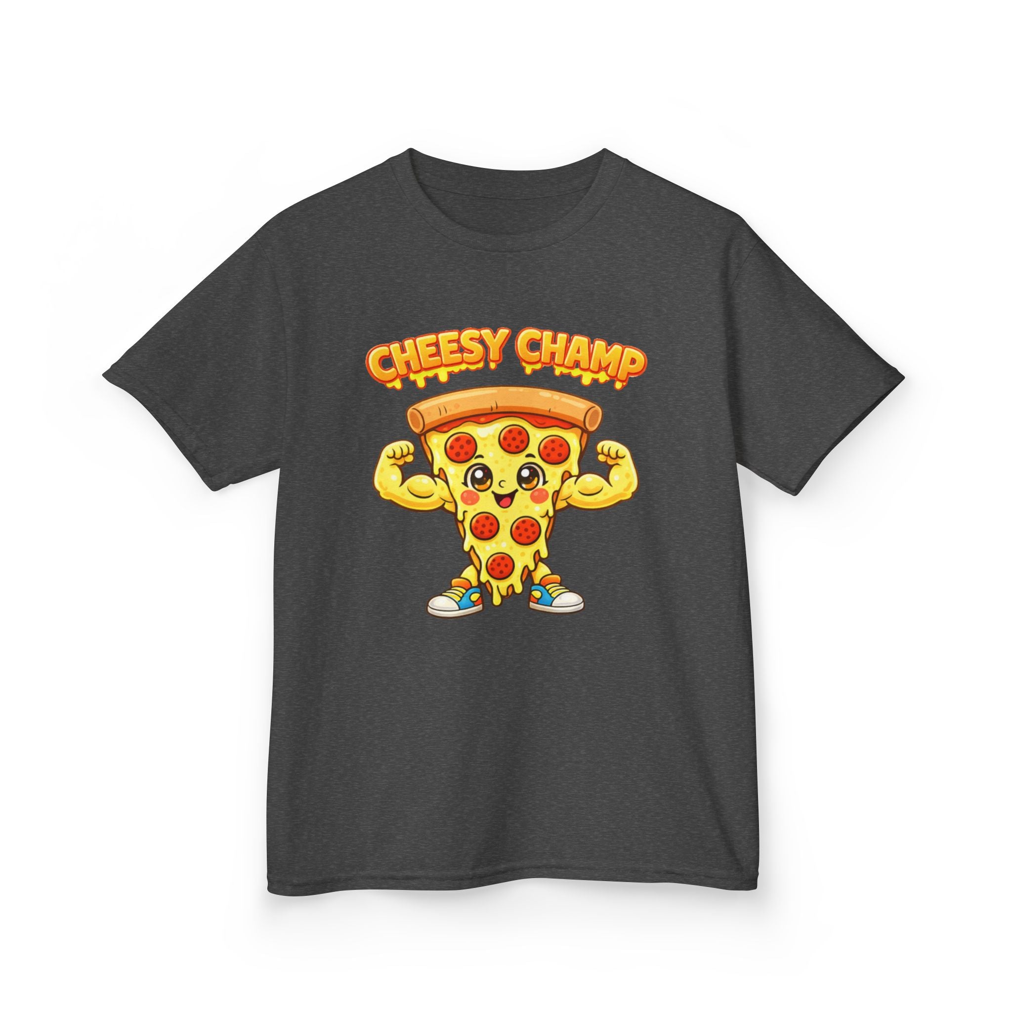 Kids Pizza T-Shirt — 'Cheesy Champ' Fun Food Graphic Tee