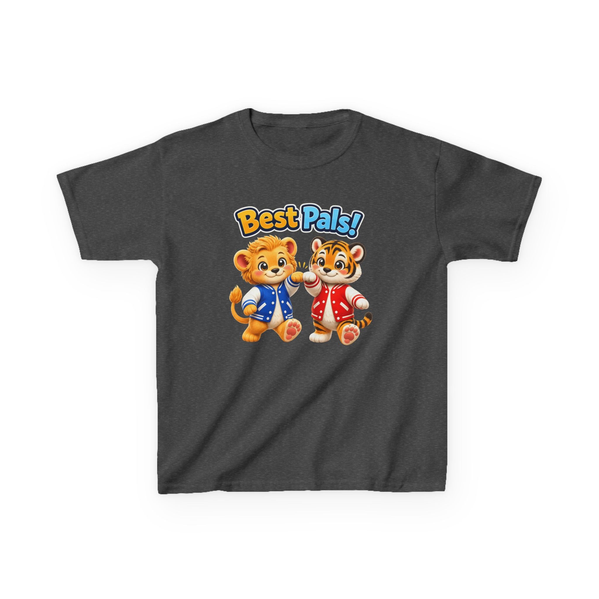 Kids Animal Friends T-Shirt — 'Best Pals!' Cute Teddy & Tiger Graphic Tee