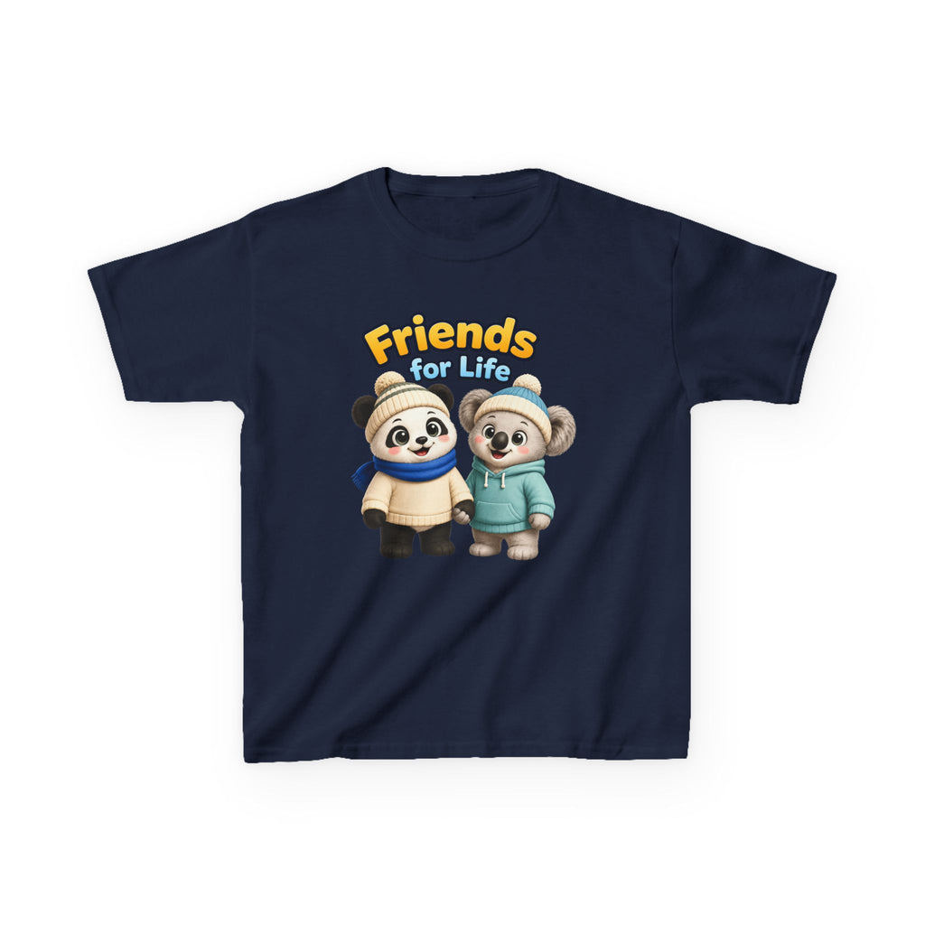 Kids Panda T-Shirt — 'Friends for Life' Cute Best Friends Graphic Tee