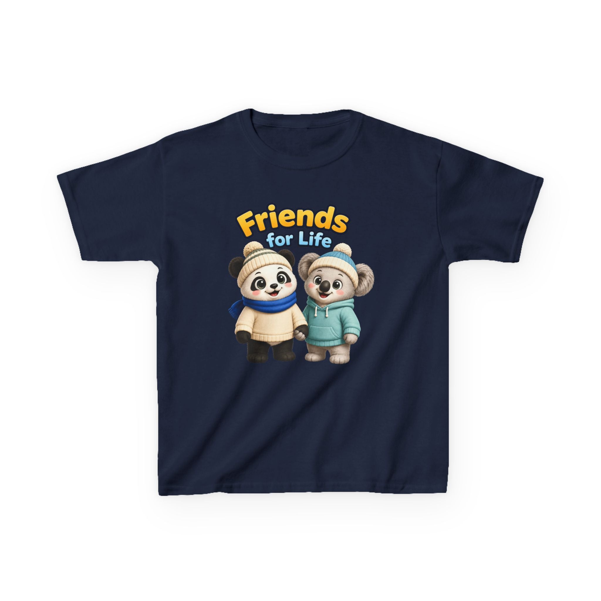Kids Panda T-Shirt — 'Friends for Life' Cute Best Friends Graphic Tee