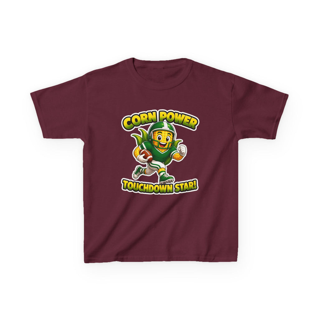 Kids Football T-Shirt — 'Corn Power' Touchdown Star Graphic Tee