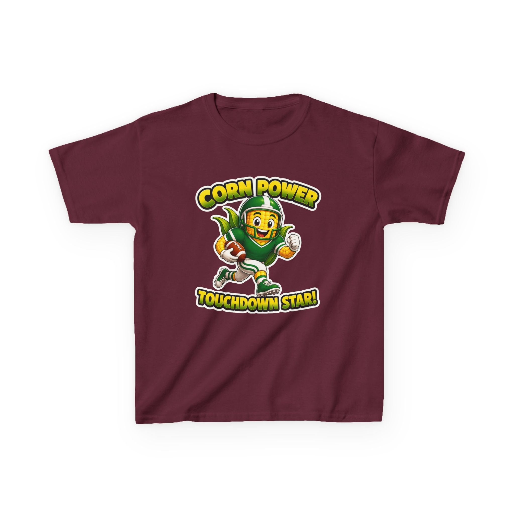 Kids Football T-Shirt — 'Corn Power' Touchdown Star Graphic Tee