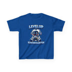 Level Up Kindergarten Robot Kids T‑Shirt — Back to School Shirt for Boys & Girls