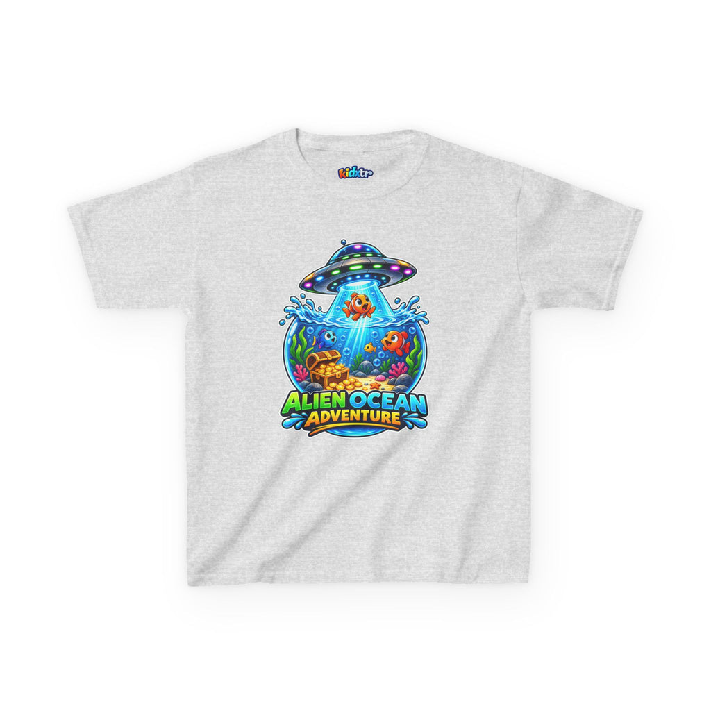 Kidxtr™ Kids Alien T-Shirt — 'Alien Ocean Adventure' UFO Fish Graphic Tee
