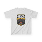 Kids Birthday T-Shirt — 'Another Year Stronger' +10 XP Level Up Graphic Tee