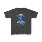 Kids Birthday T-Shirt — 'Level 1 Activated!' Birthday Gaming Graphic Tee