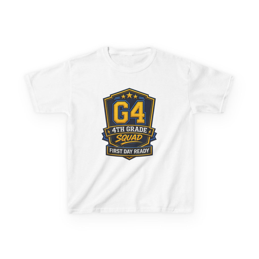 Kids 4th Grade T-Shirt — 'G4 First Day Ready' Back-to-School Graphic Tee